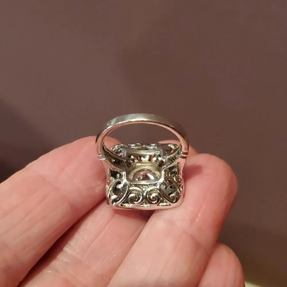 JOESEPH ESPOSITO, SAPPHIRE Diamonique Ring, Stamped ESPO,925,CZ,Sizs 5, NWOT!